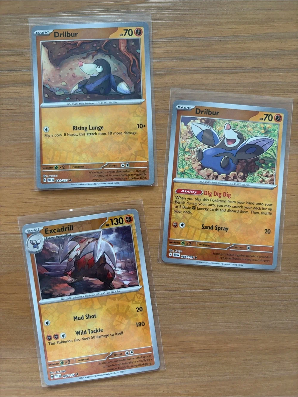 Drilbur & Excadrill Evolution Lot | 3 Reverse Holo Pokémon Cards ✨5/$25✨
